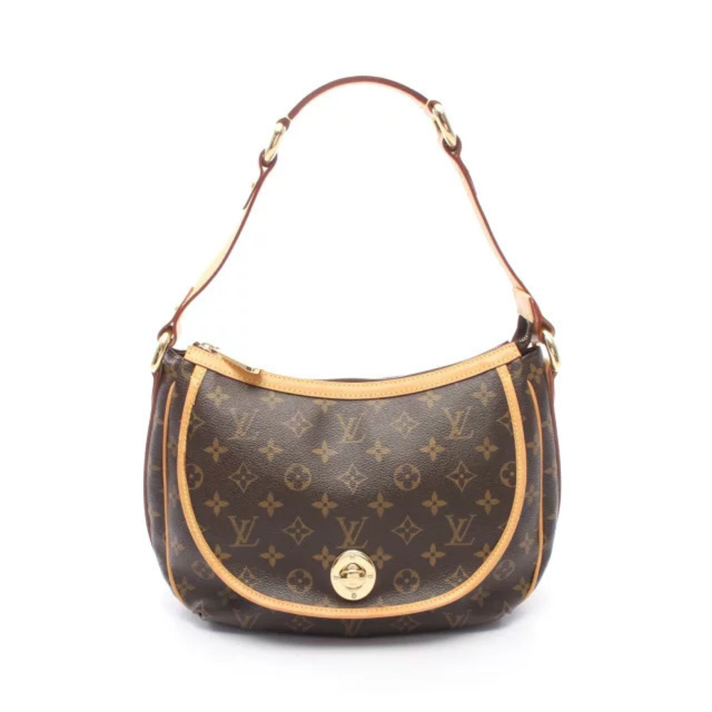 Louis Vuitton Tulum Shoulder Bag Canvas Leather Monogram Brown